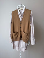 90s J.CREW wool vest camel