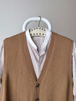 90s J.CREW wool vest camel