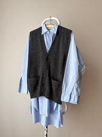 90s J.CREW wool vest gray