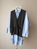 90s J.CREW wool vest gray