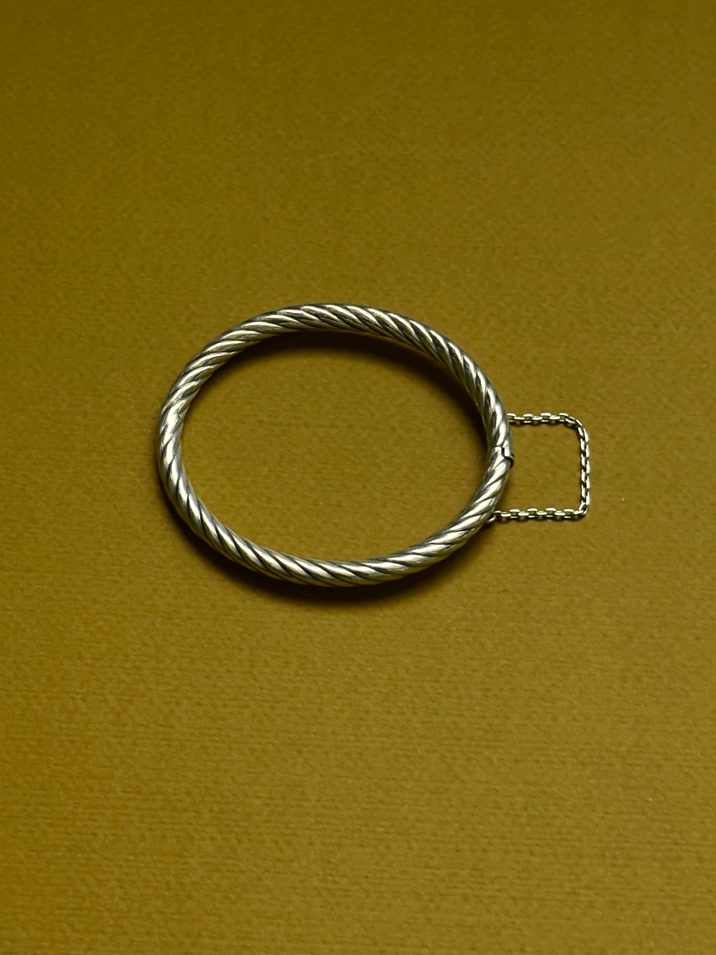 sterling silver torsion bangle