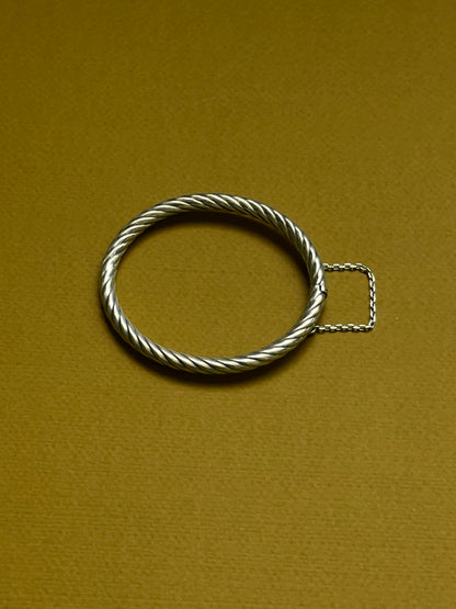 sterling silver torsion bangle