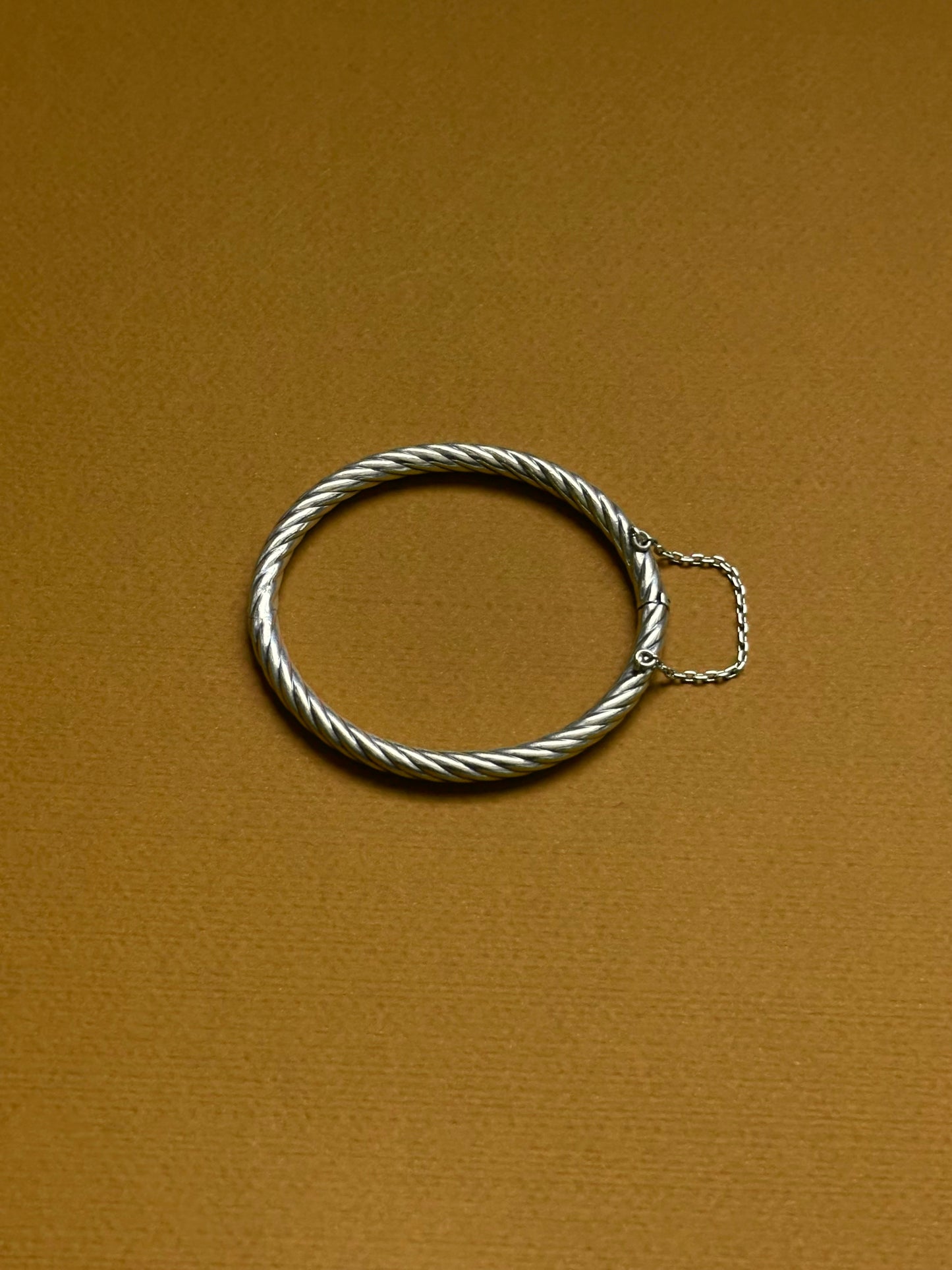 sterling silver torsion bangle