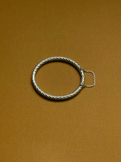 sterling silver torsion bangle