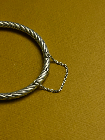 sterling silver torsion bangle