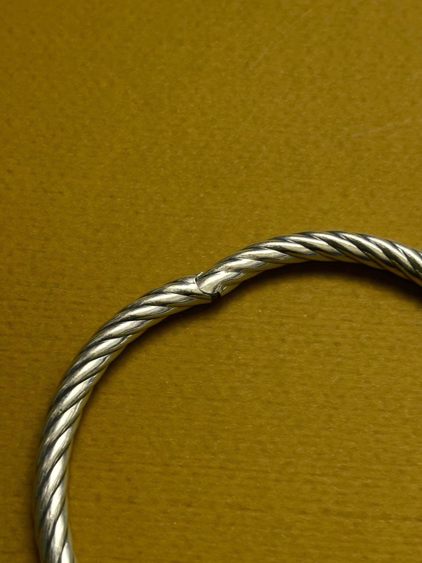 sterling silver torsion bangle