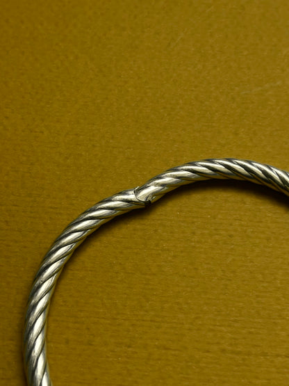 sterling silver torsion bangle