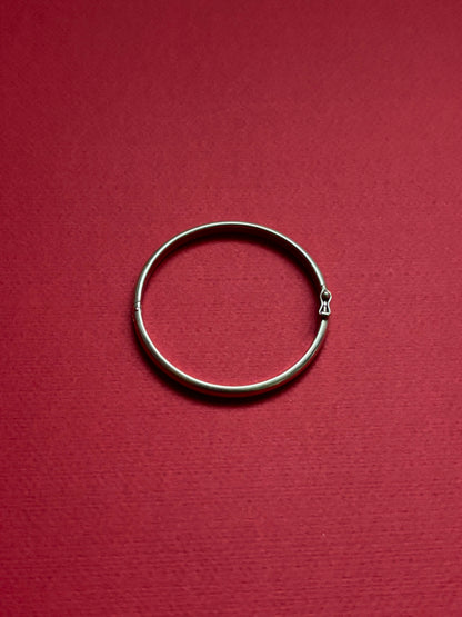 silver 950 hinged bangle