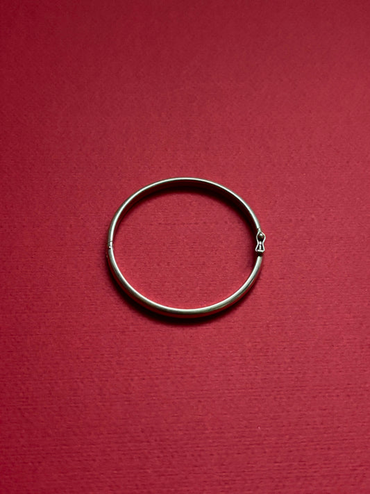 silver 950 hinged bangle