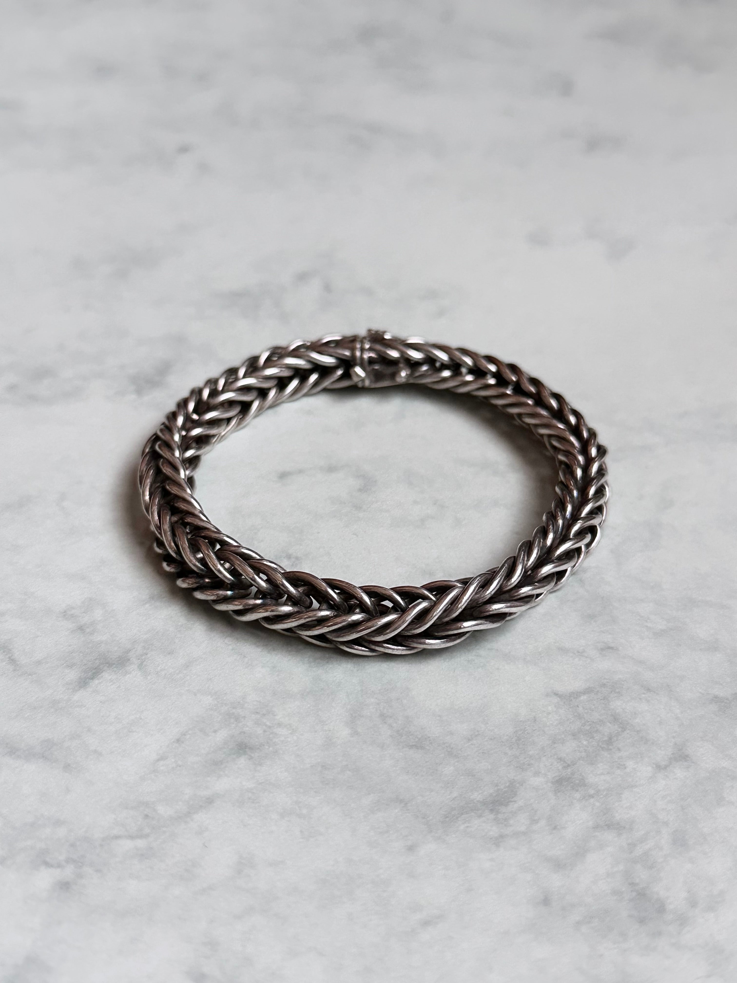1950-62s HERMÉS braided silver bracelet – TOTO