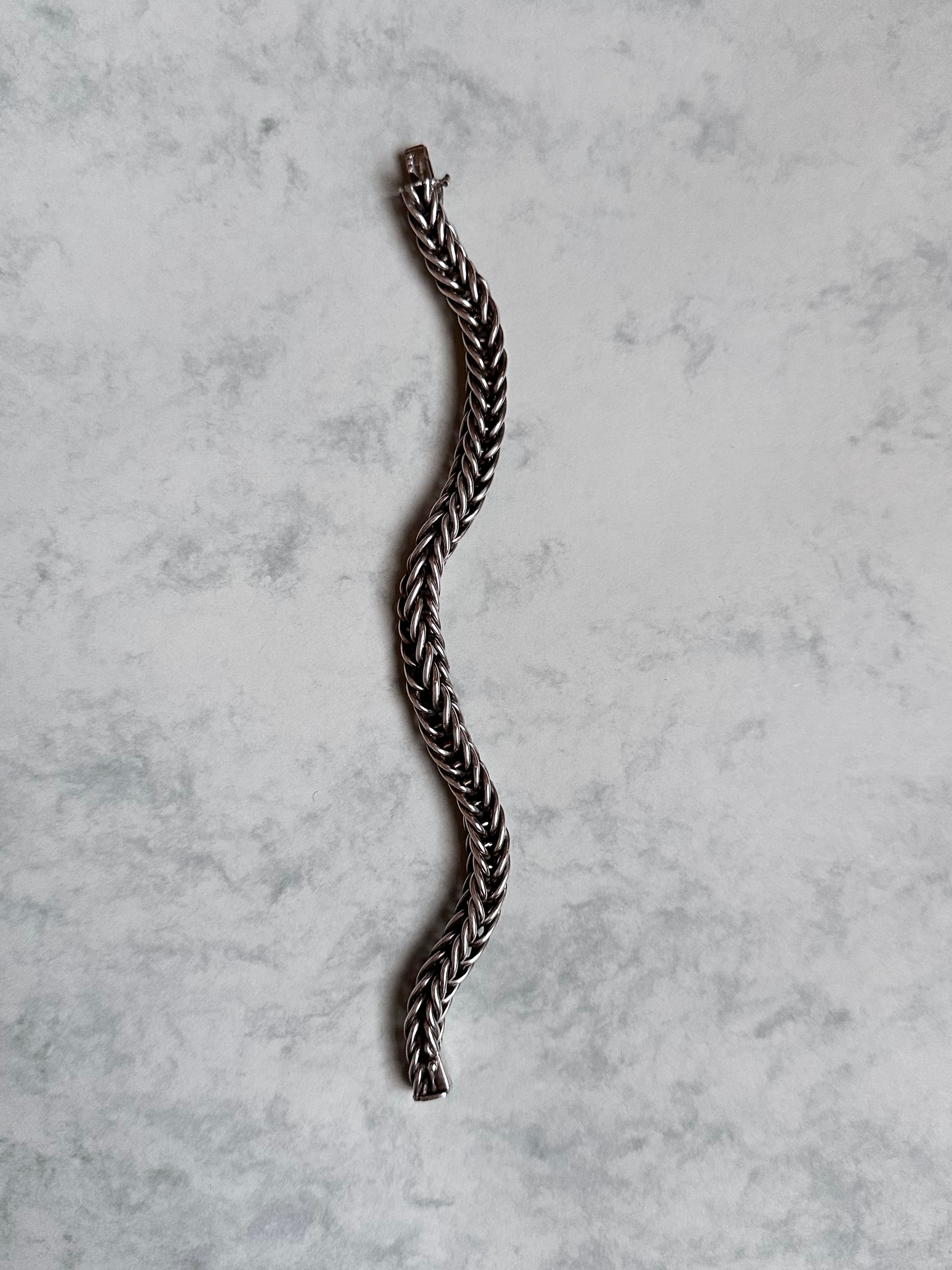 1950-62s HERMÉS braided silver bracelet – TOTO