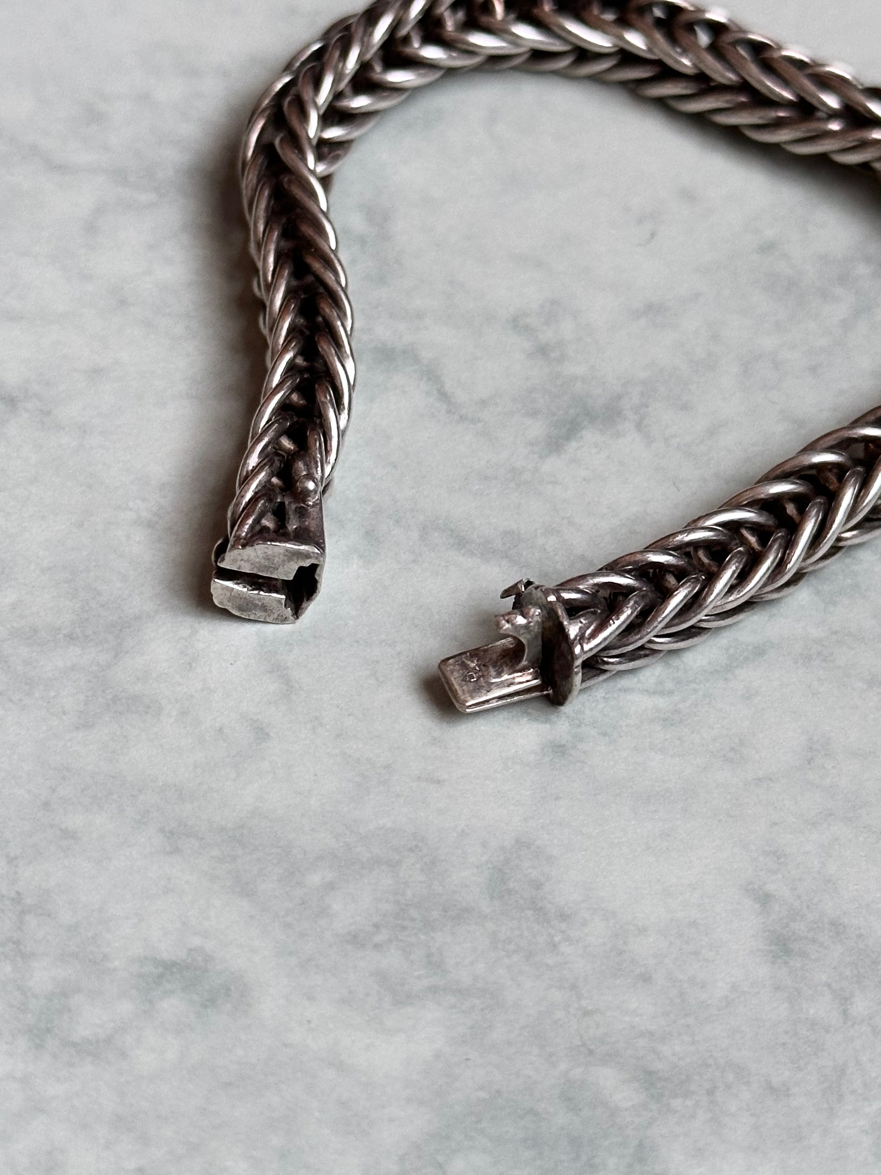 1950-62s HERMÉS braided silver bracelet – TOTO