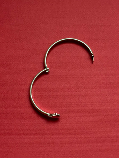 silver 950 hinged bangle