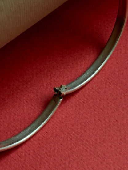 silver 950 hinged bangle