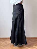 deep slit black skirt W28