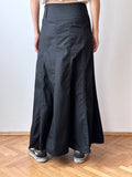 deep slit black skirt W28