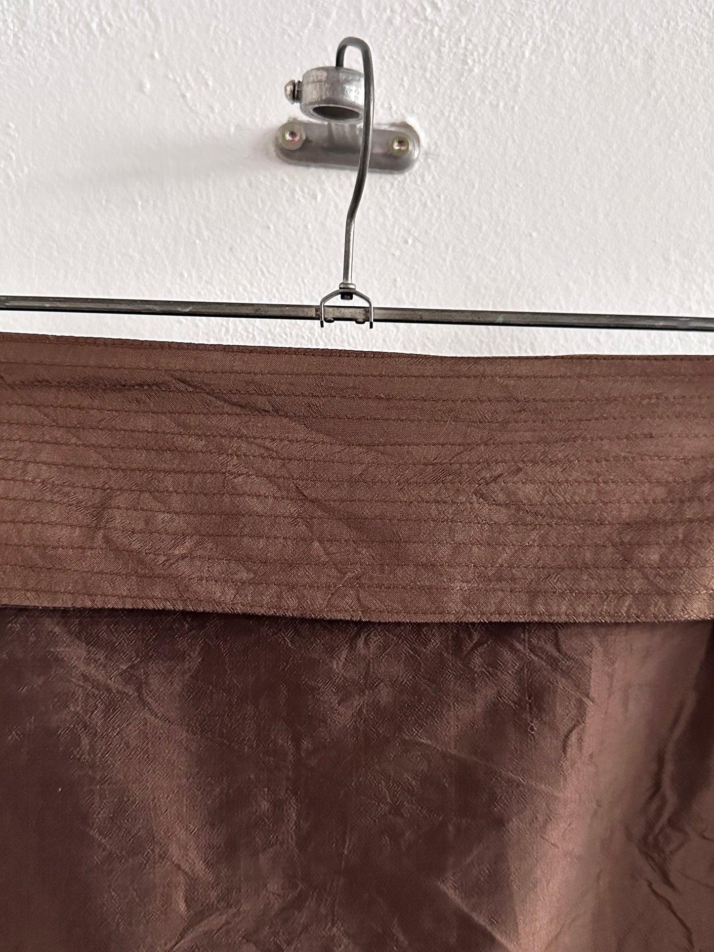 silk shantung wrapping skort