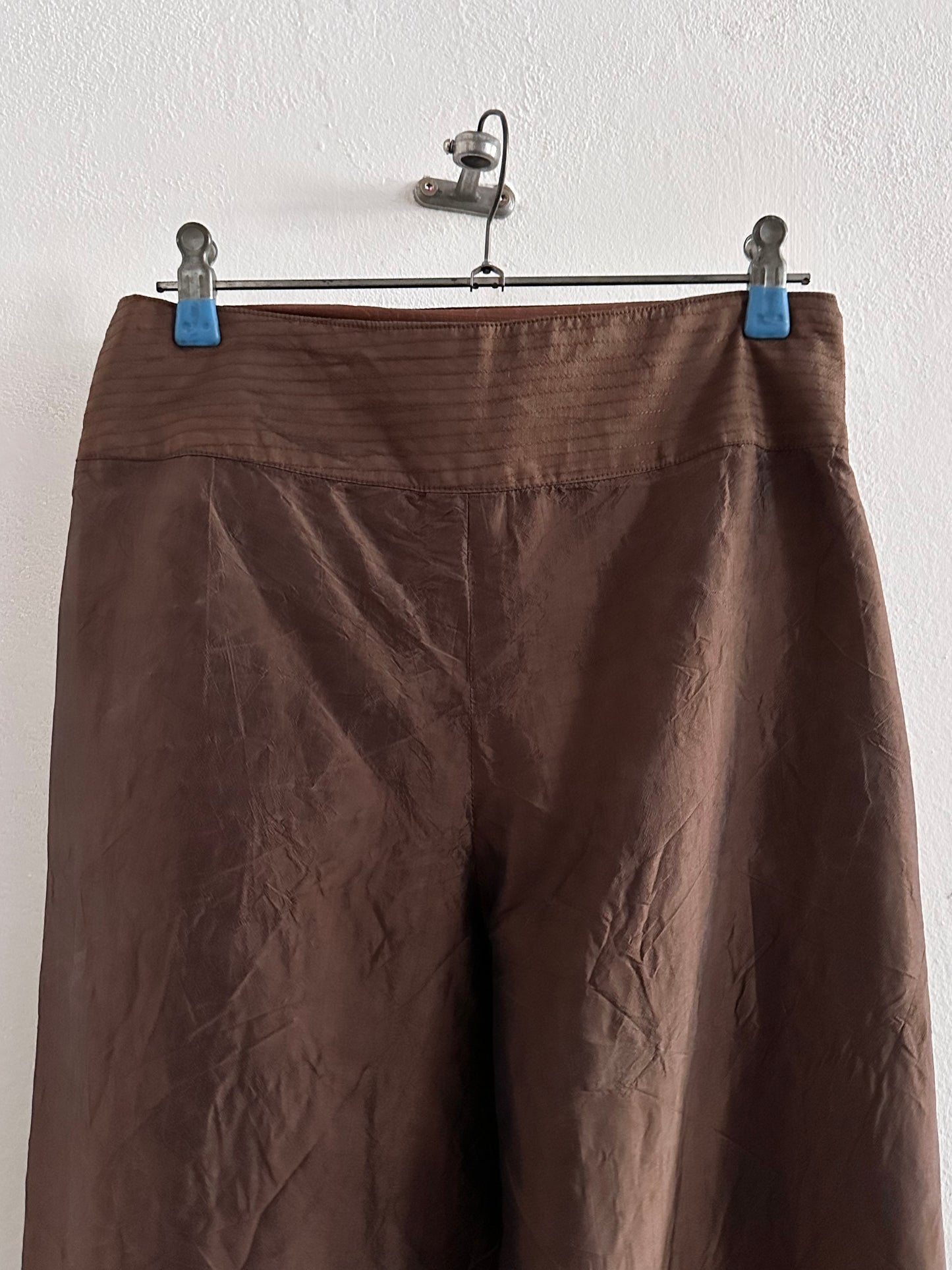 silk shantung wrapping skort