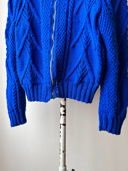 Vintage handmade zipup sweater