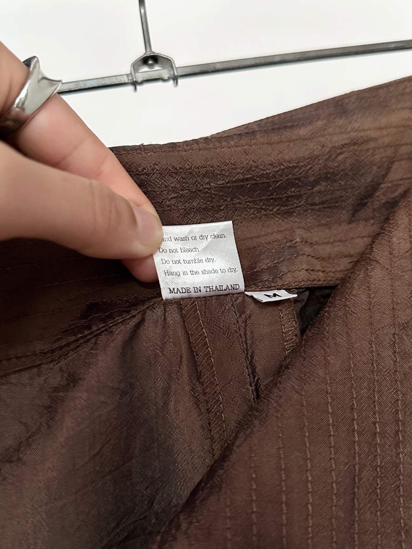 silk shantung wrapping skort