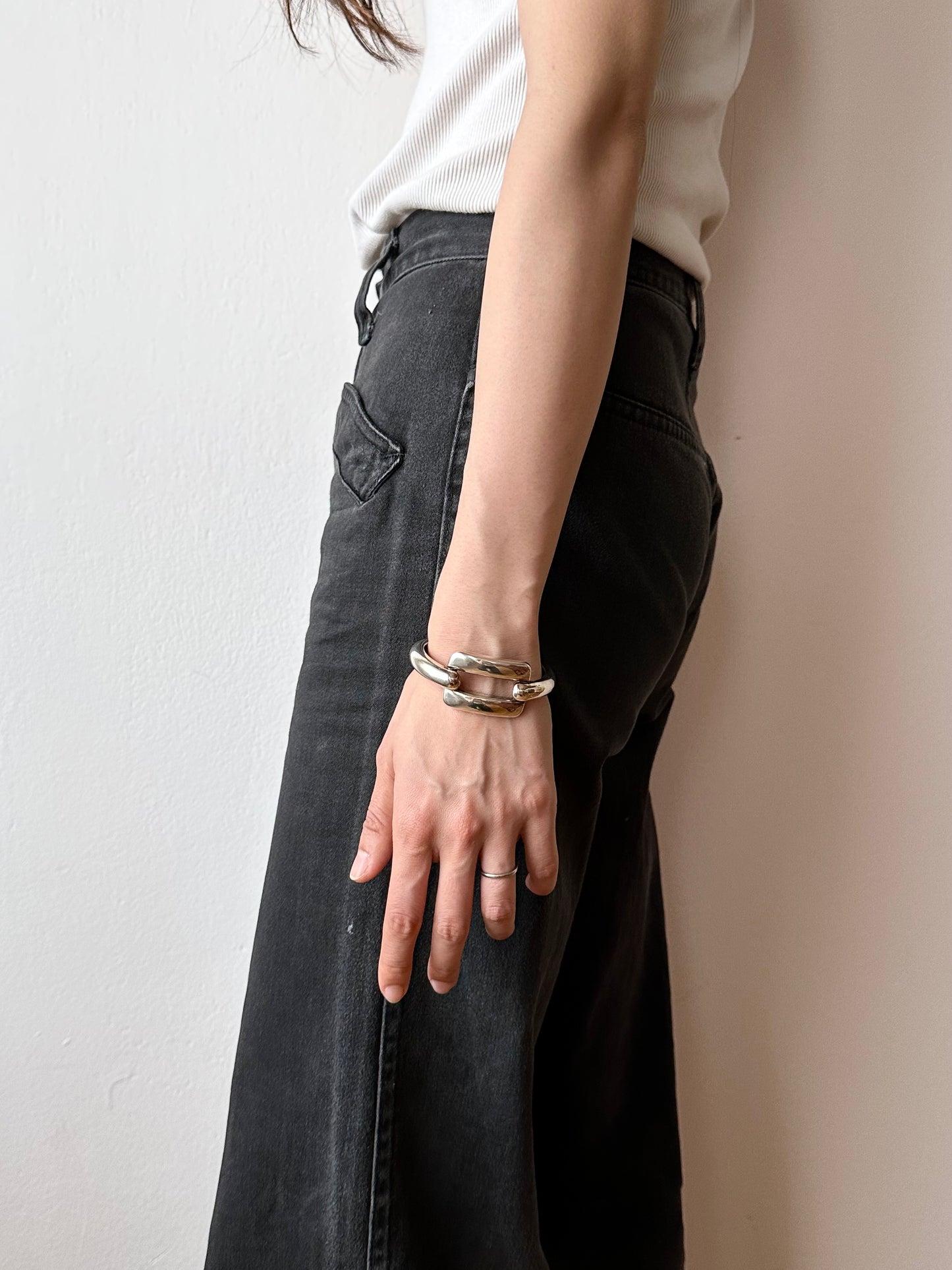 Gaetan de Percin 1970s 70s made in france bangle silver 800 crab marks stamp Poinçon