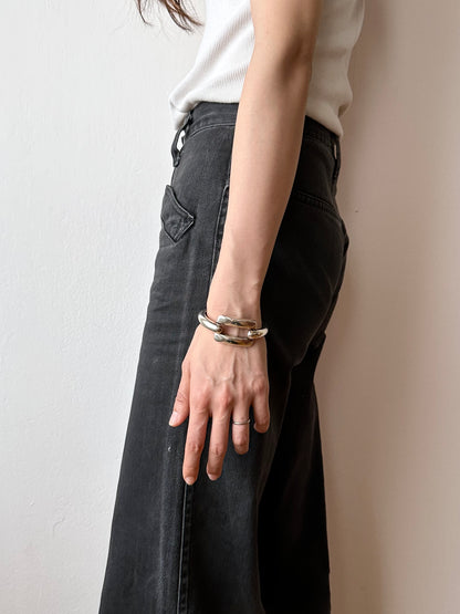 Gaetan de Percin 1970s 70s made in france bangle silver 800 crab marks stamp Poinçon