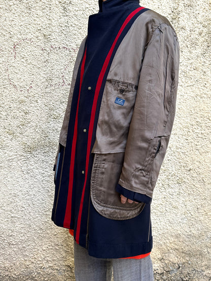 1987 Late 1980s 80s 80年代 C.P. COMPANY Black Wool Coat Massimo Osti Made in Italy Toto Praha Vintage clothing shop Antique shop 古着屋 プラハ Showroom appointment Prague ユーロ古着 ヨーロッパ古着 古着卸 ヴィンテージ