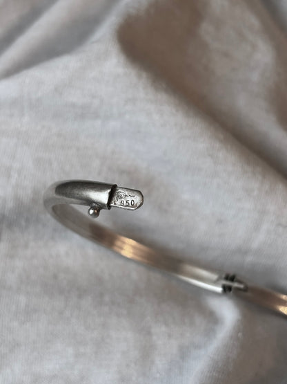 silver 950 hinged bangle
