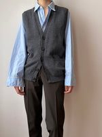 90s J.CREW wool vest gray