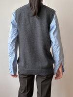 90s J.CREW wool vest gray