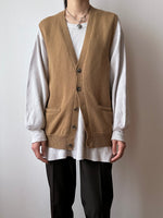 90s J.CREW wool vest camel