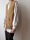 90s J.CREW wool vest camel