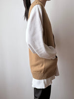 90s J.CREW wool vest camel