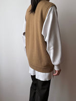 90s J.CREW wool vest camel