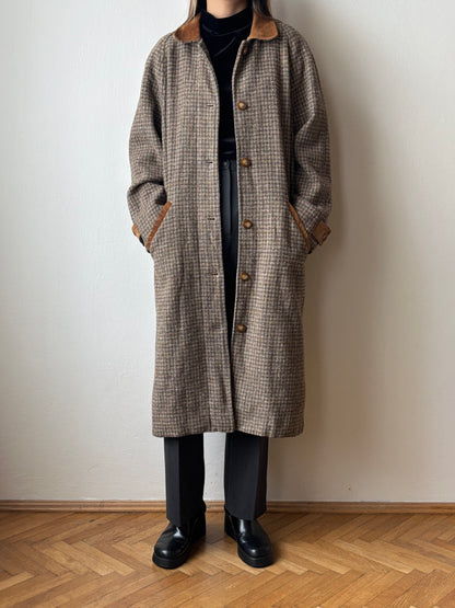 L.L.Bean tweed wool coat with made in USA