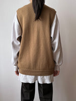 90s J.CREW wool vest camel