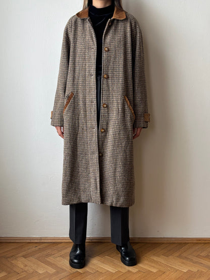 L.L.Bean tweed wool coat with made in USA