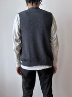 90s J.CREW wool vest gray