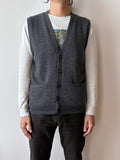 90s J.CREW wool vest gray