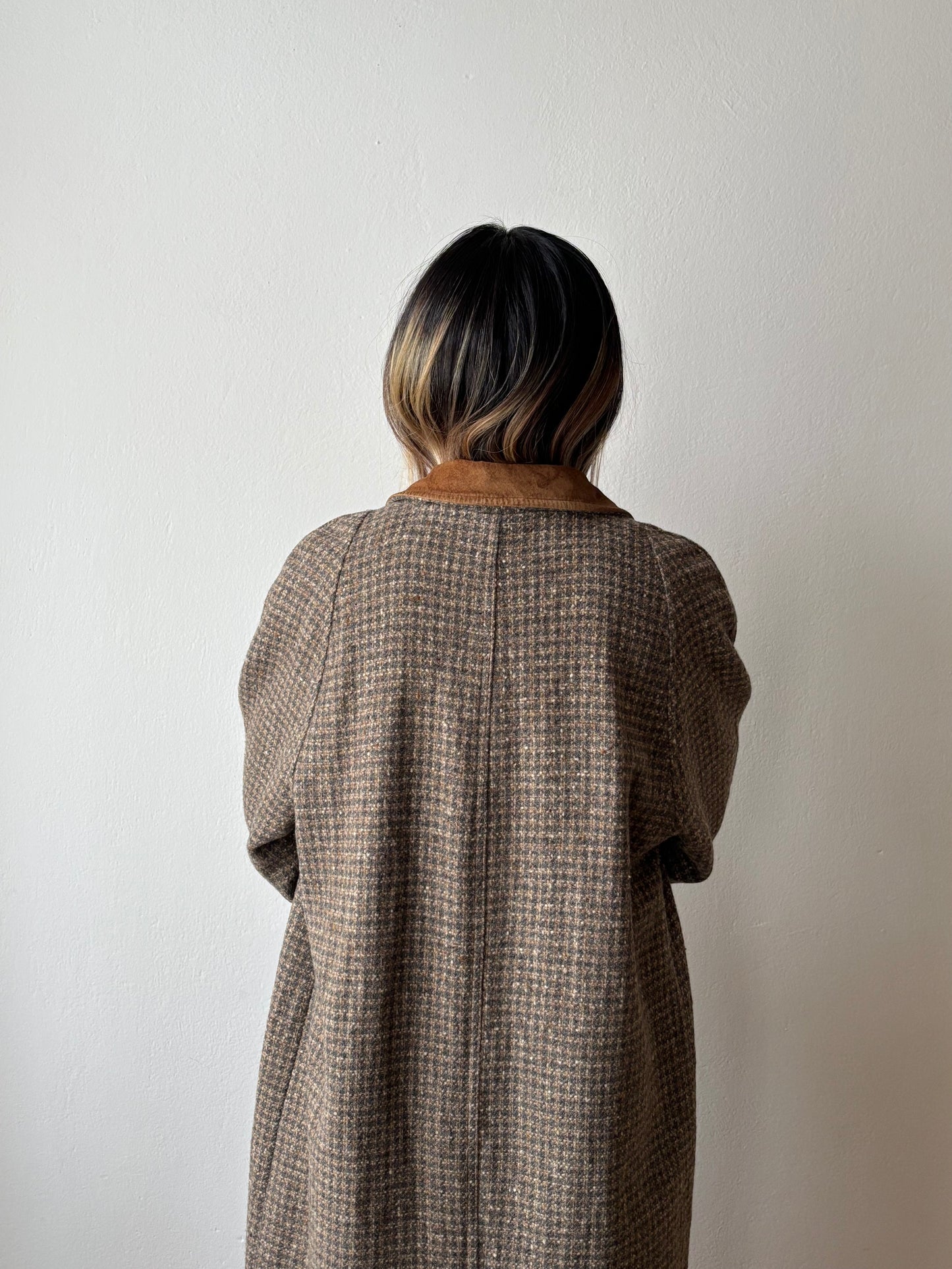 L.L.Bean tweed wool coat with made in USA