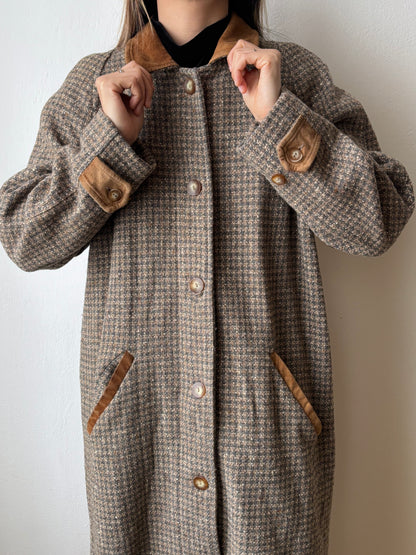 L.L.Bean tweed wool coat with made in USA