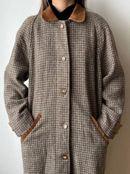 L.L.Bean tweed wool coat with made in USA