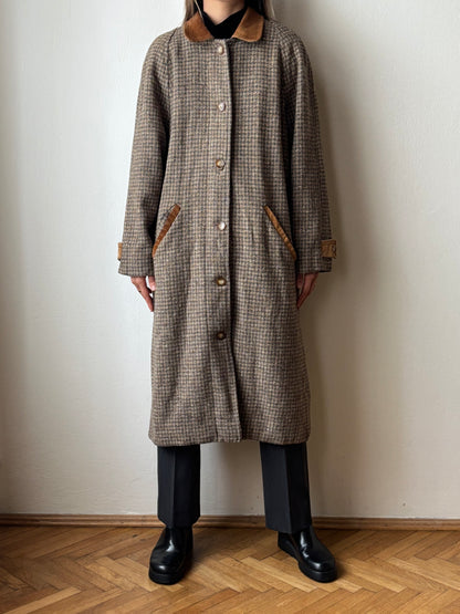 L.L.Bean tweed wool coat with made in USA