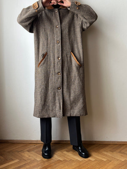 L.L.Bean tweed wool coat with made in USA
