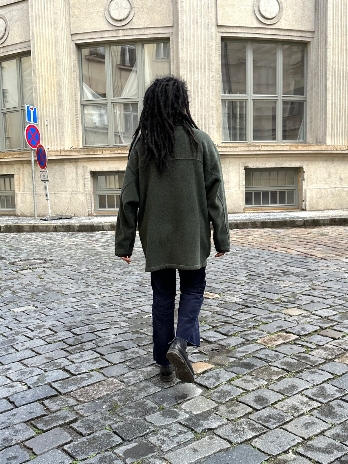 1990s Patagonia Shirring Coat 90年代 パタゴニア シャーリングコート フリース シンチラ レア ナイロン Toto Praha Vintage clothing shop Antique shop 古着屋 プラハ Showroom appointment Prague ユーロ古着 ヨーロッパ古着 古着卸 ヴィンテージ Made in USA アメリカ製 緑 Green