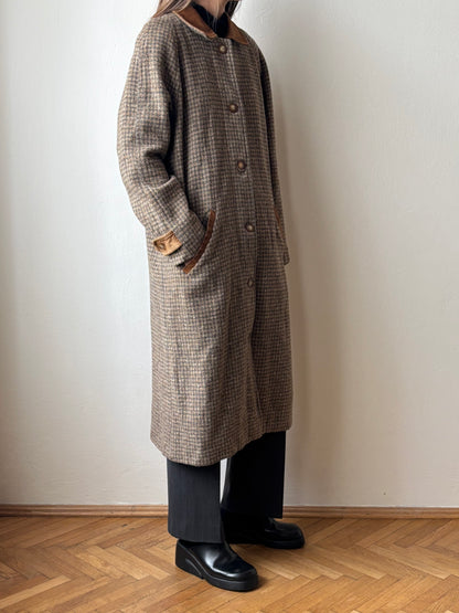 L.L.Bean tweed wool coat with made in USA