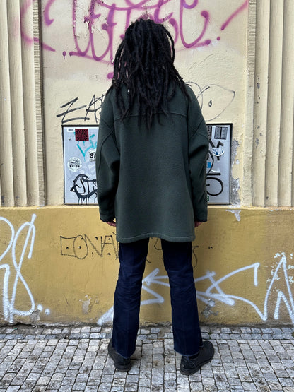 1990s Patagonia Shirring Coat 90年代 パタゴニア シャーリングコート フリース シンチラ レア ナイロン Toto Praha Vintage clothing shop Antique shop 古着屋 プラハ Showroom appointment Prague ユーロ古着 ヨーロッパ古着 古着卸 ヴィンテージ Made in USA アメリカ製 緑 Green