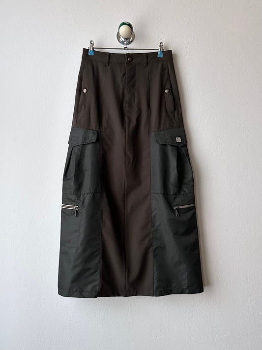 MARITHÉ+FRANÇOIS GIRBAUD khaki cargo skirt