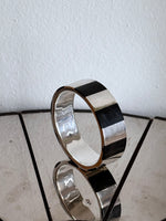 vintage silver black bangle bracelet wood wooden striped sterling 925 ヴィンテージ シルバー シルバーバングル バングル ブレスレット 木 ウッド 黒 ブラック
