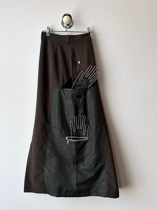 MARITHÉ+FRANÇOIS GIRBAUD khaki cargo skirt